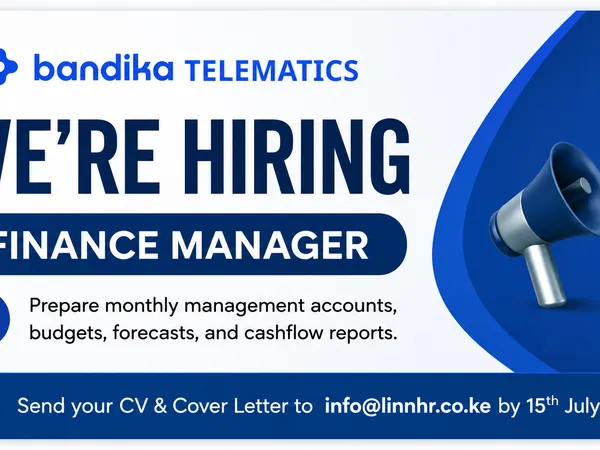WE’RE HIRING FINANCE MANAGER